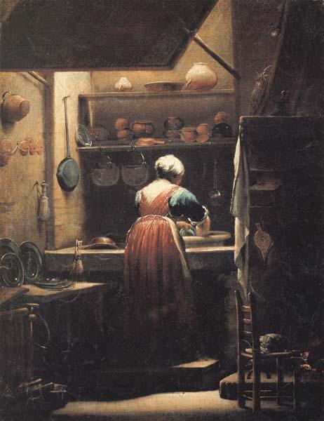 CRESPI, Giuseppe Maria The Scullery Maid oil painting image